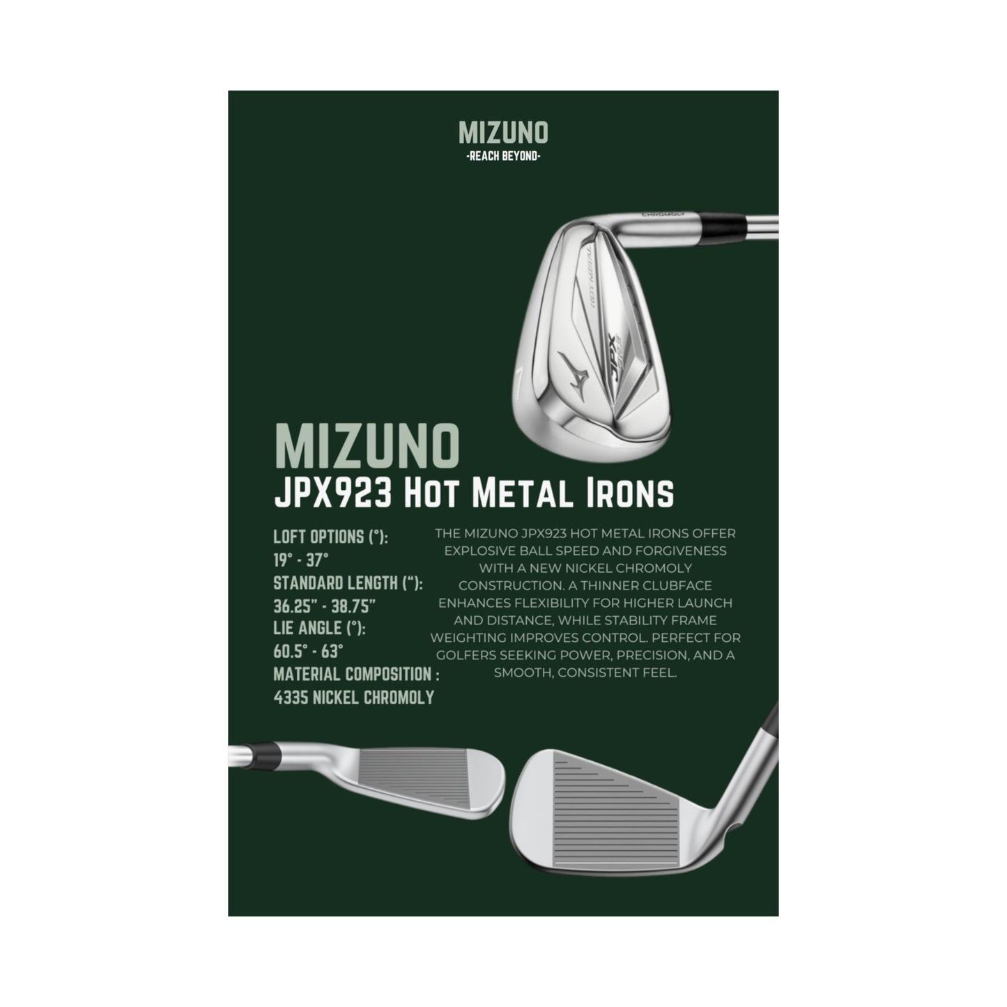 Mizuno JPX923 Hot Metal Irons - Poster