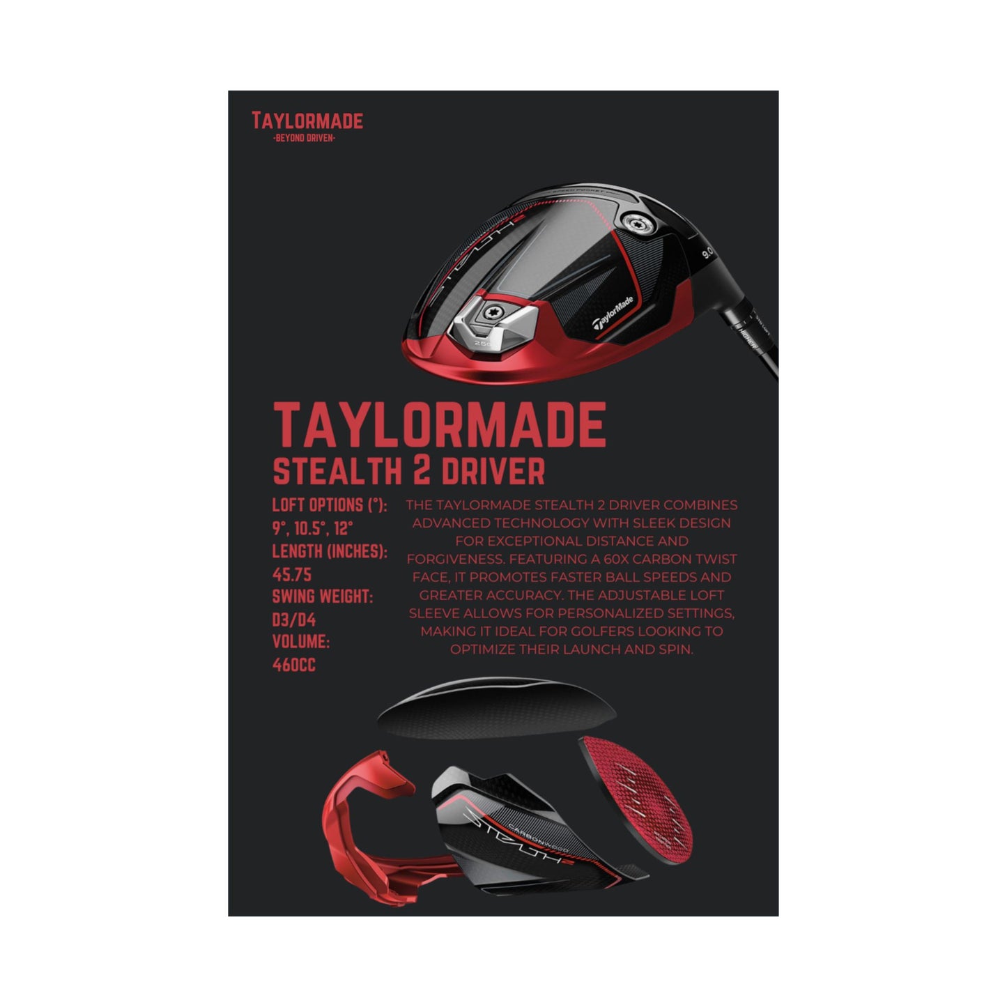 Taylormade Stealth 2 Driver - Poster