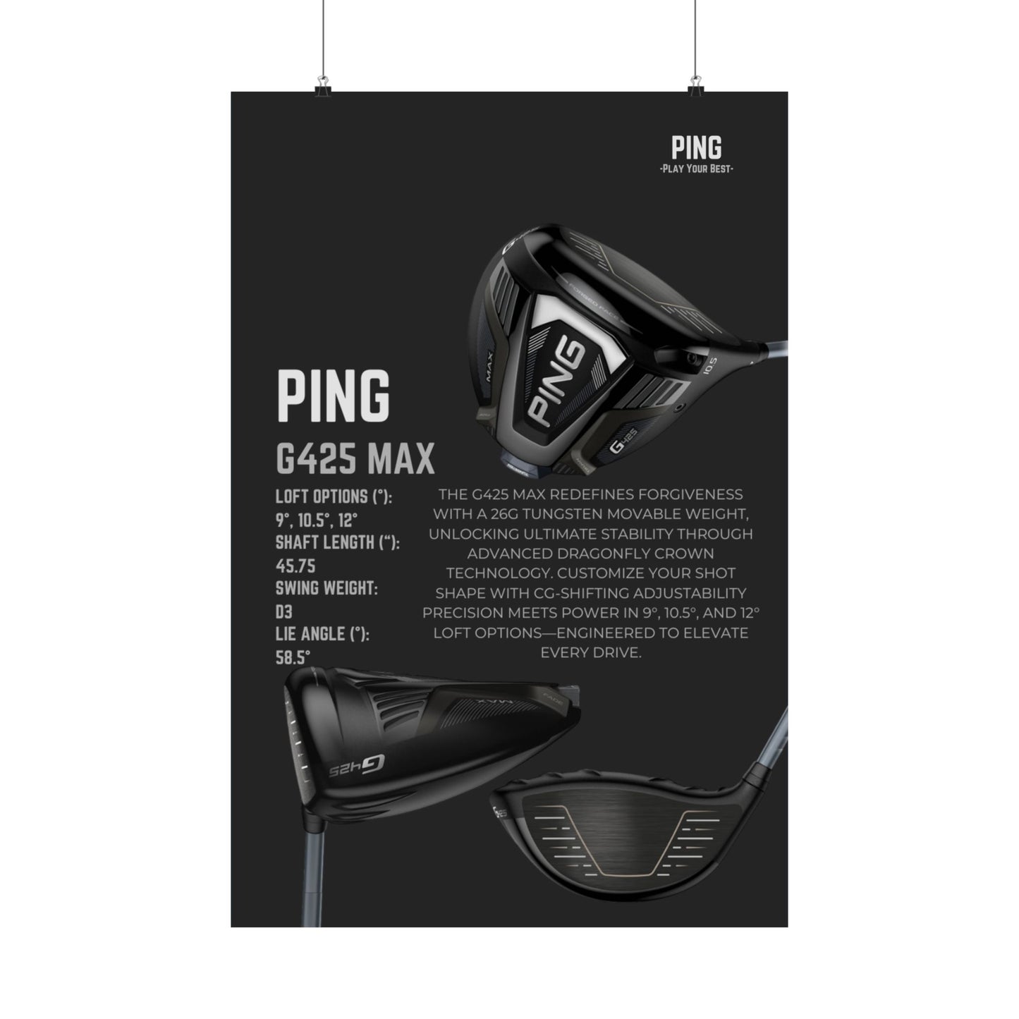 Ping G425 Max - Poster