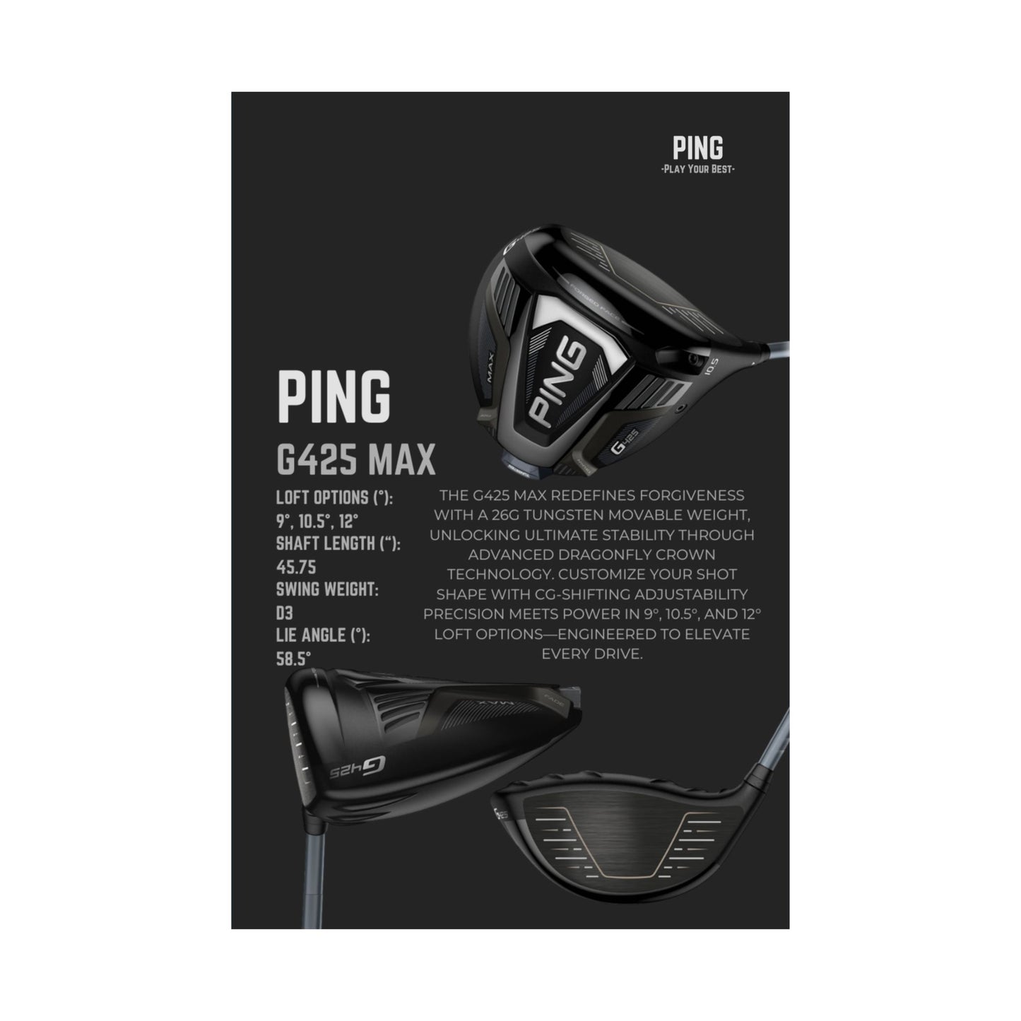 Ping G425 Max - Poster