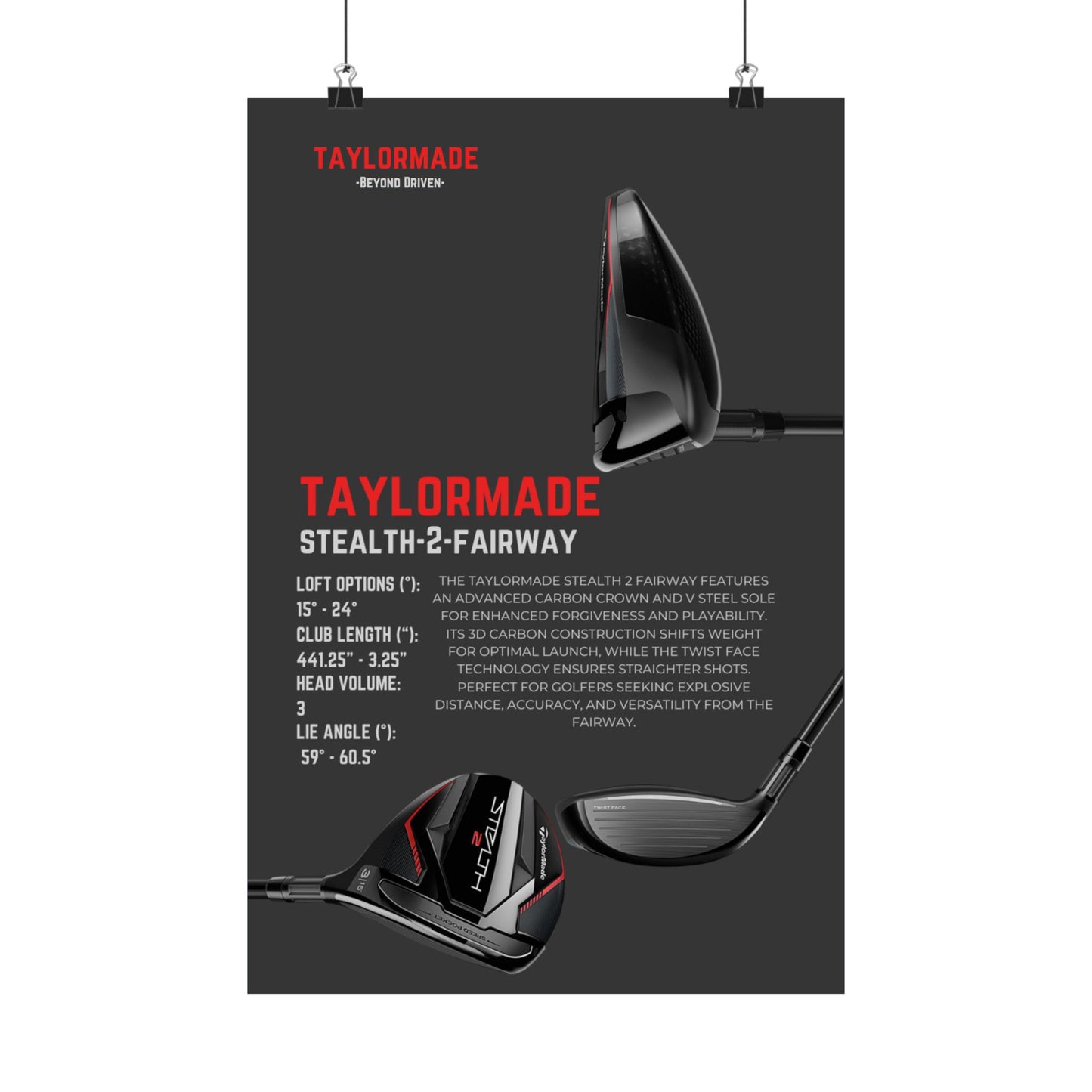 Taylormade Stealth 2 Fairway - Poster