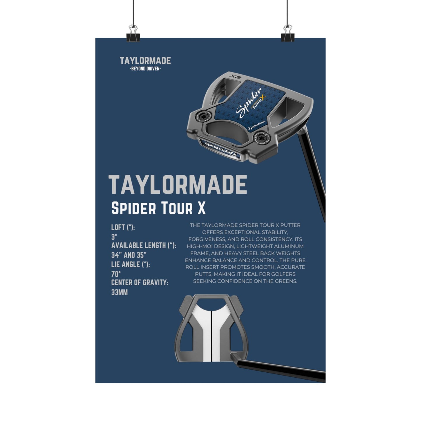 Taylormade Spider Tour X - Poster