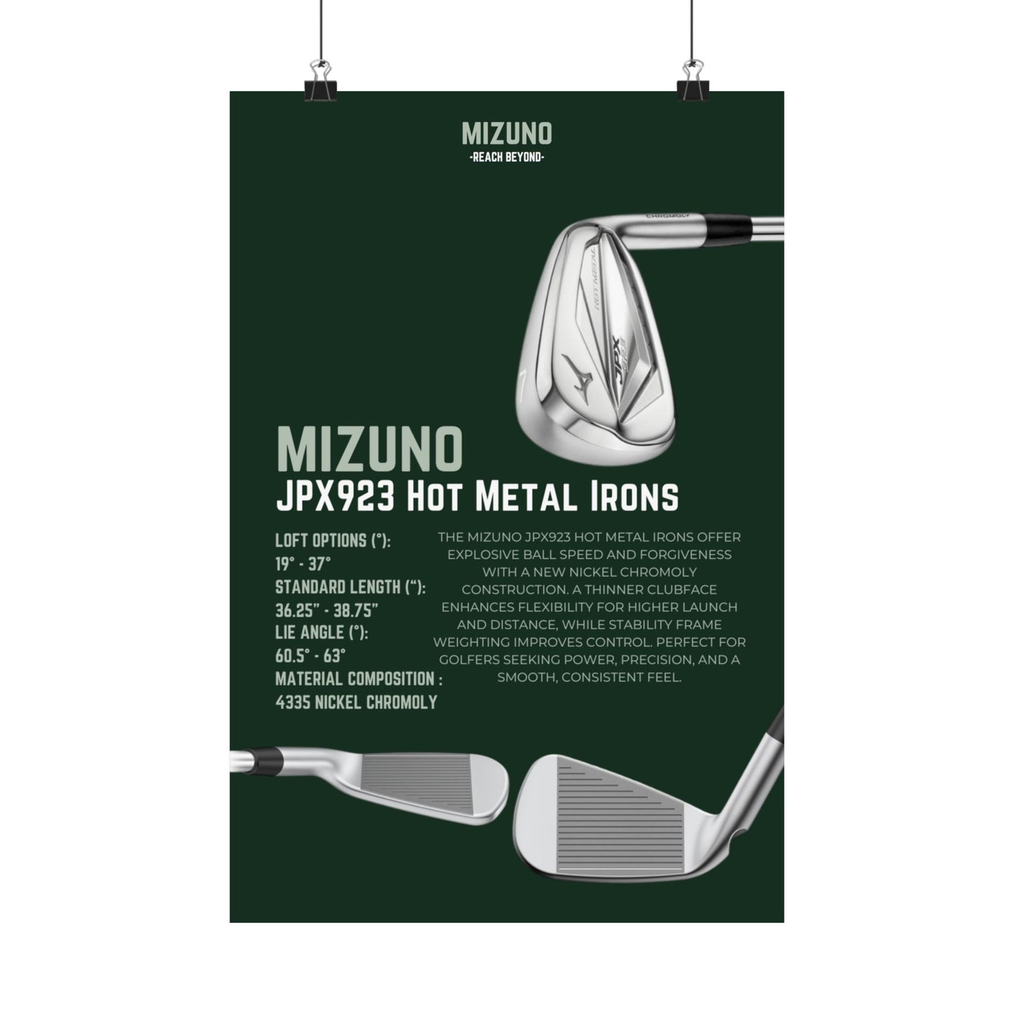 Mizuno JPX923 Hot Metal Irons - Poster